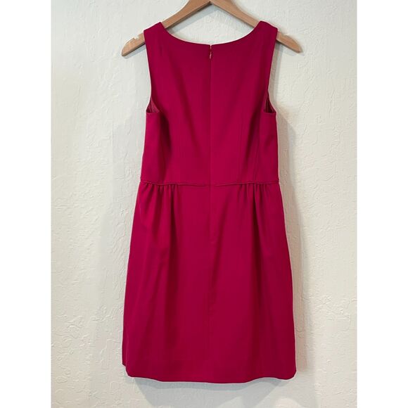 ~ J.Crew 8 sleeveless wool blend pink shift / sheath dress, knee length pleated - Picture 2 of 12